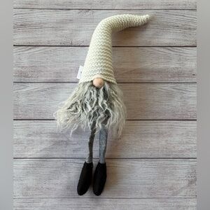 Cream and Gray Gnome Plush Decor